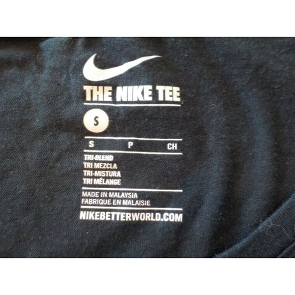 Nike International The Nike Tee Lightweight Crew Black & White Mens - Picture 3 of 4